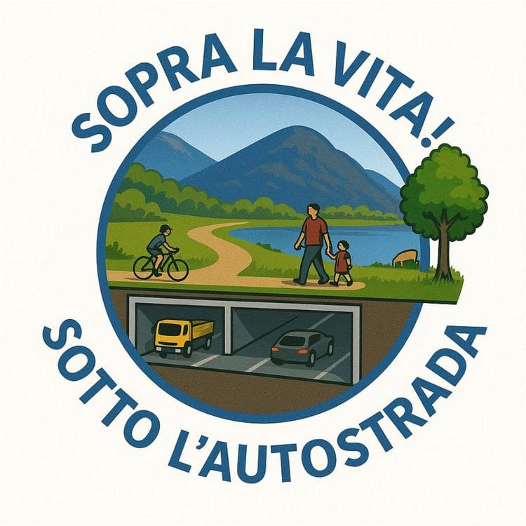 Logo dell'iniziativa "Sopra la vita - sotto l'autostrada"